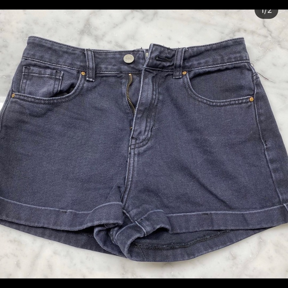 High waisted jean shorts